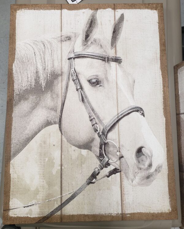 Burlap Horse Canvas - Image 2